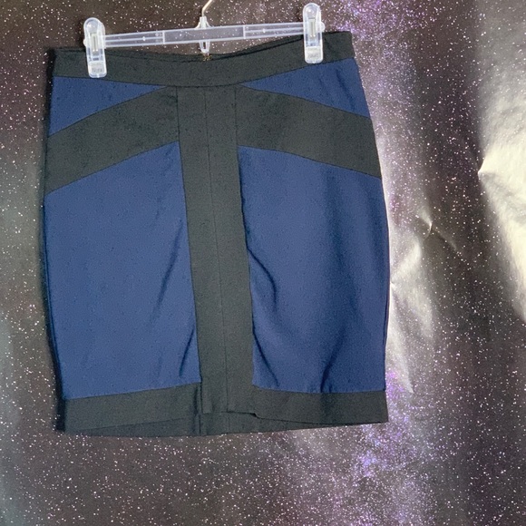 BCBGeneration-Navy Blue & Black Mini Skirt size 10 - Picture 1 of 6